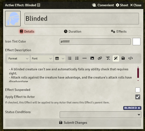 Active Effect Sheet