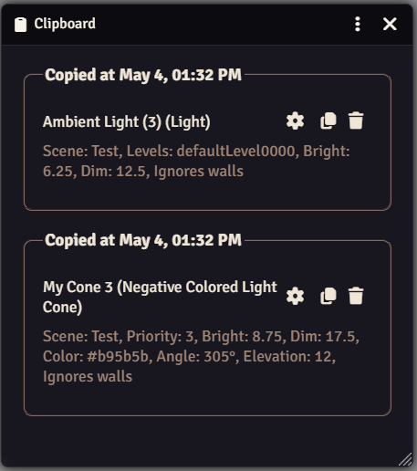 Clipboard Lights