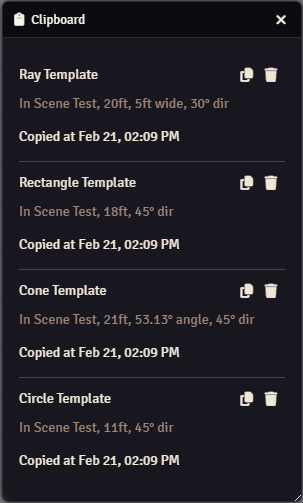 Clipboard Templates