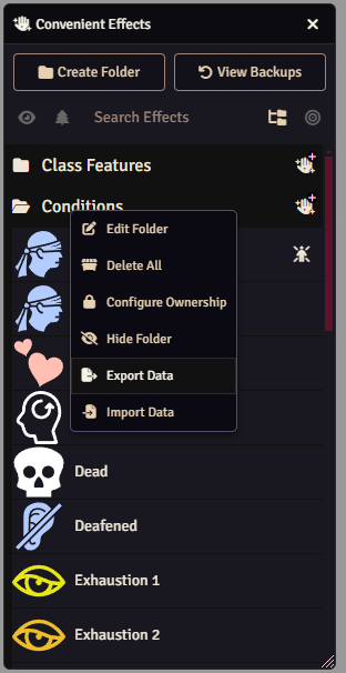 Import/Export Effects