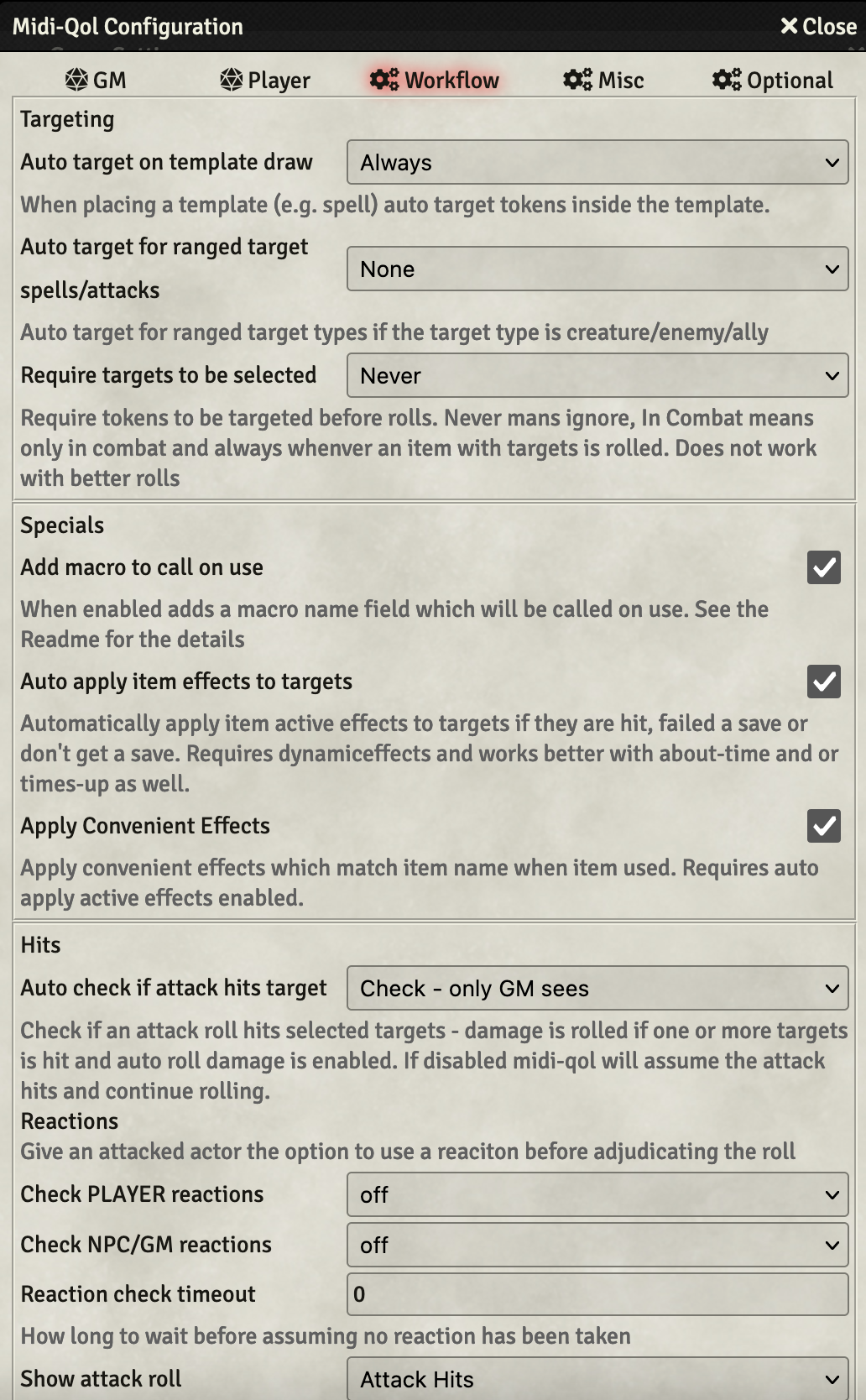 Midi Settings